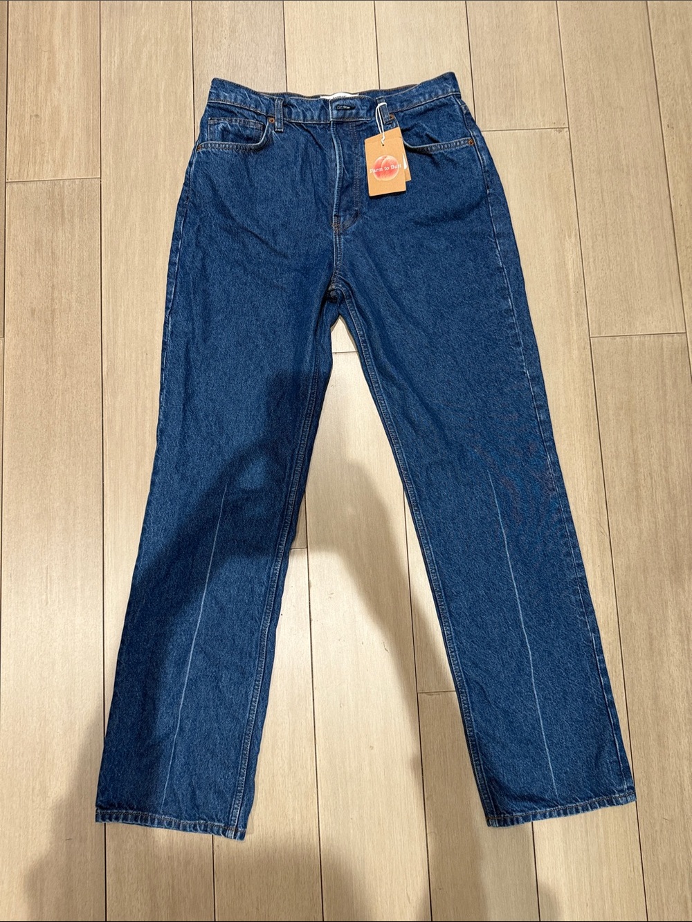 Reformation High Rise Straight … Cesme Blue Straight Jeans